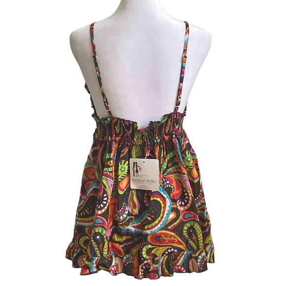 Buckhead Betties Pizazz Paisley Print Cami L Cotton Brown Vibrant Multicolor NWT - Picture 11 of 16